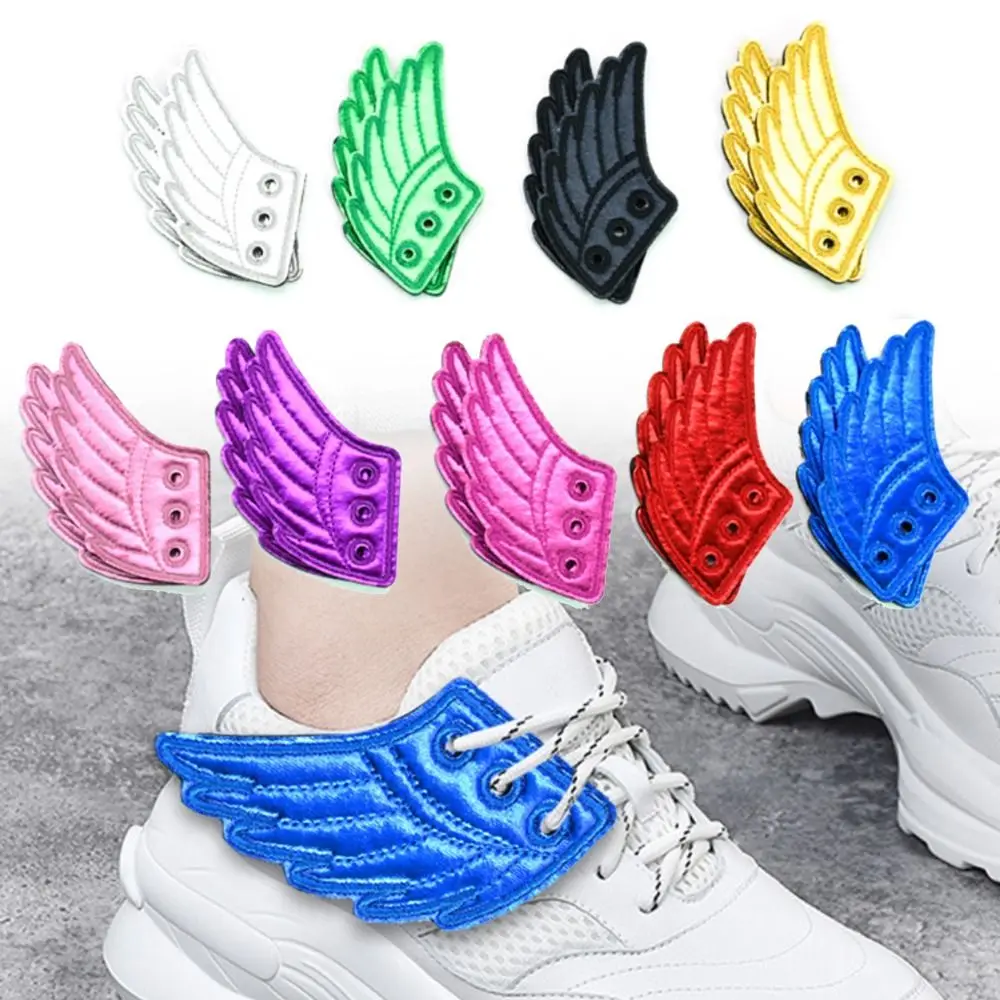 Handmade Fabric Shoe Decoration Wings Shape Multi-color Detachable Shoe Accessories Detachable Casual DIY Shoe Charms