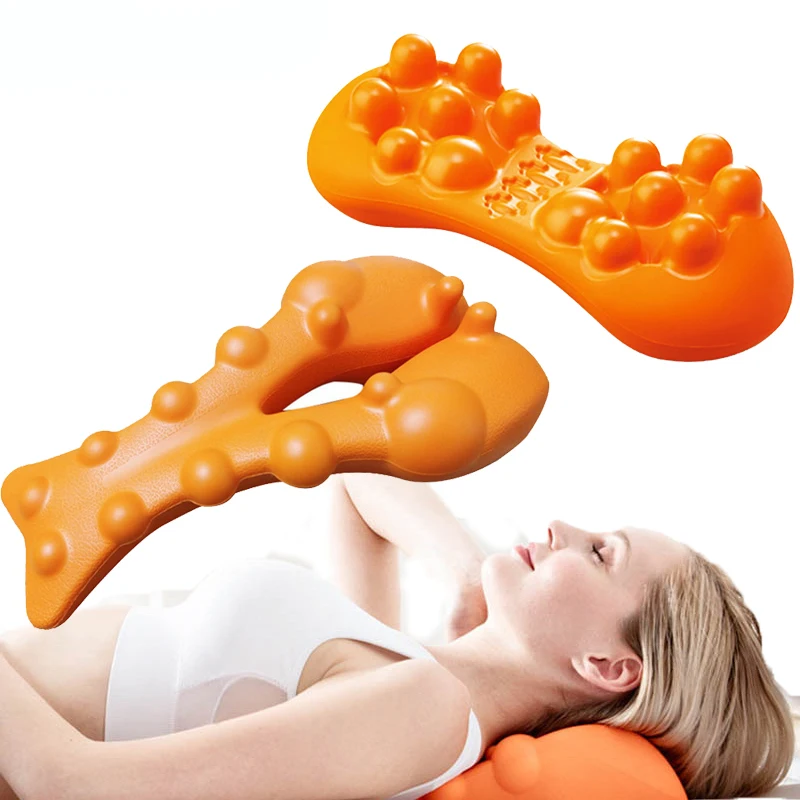 TCMHEALTH EVA Foam Cervical Vertebra Pillow Repair Sleep Traction Pillow Rich Package Correct Waist Massage Pillow