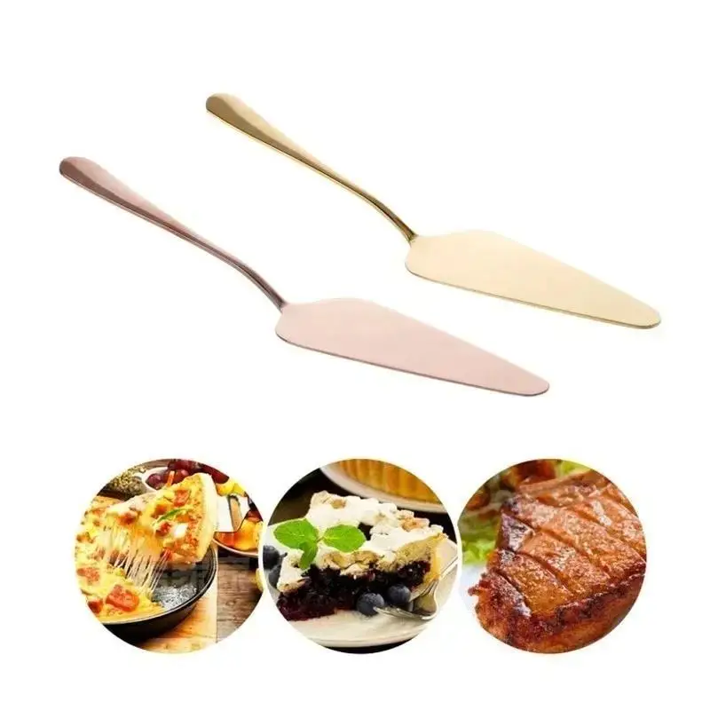 New Colorful Stainless Steel Cake Shovel Knife Pie Pizza Cheese Server Divider Knives Baking Tools Convenient Kitchen Tool