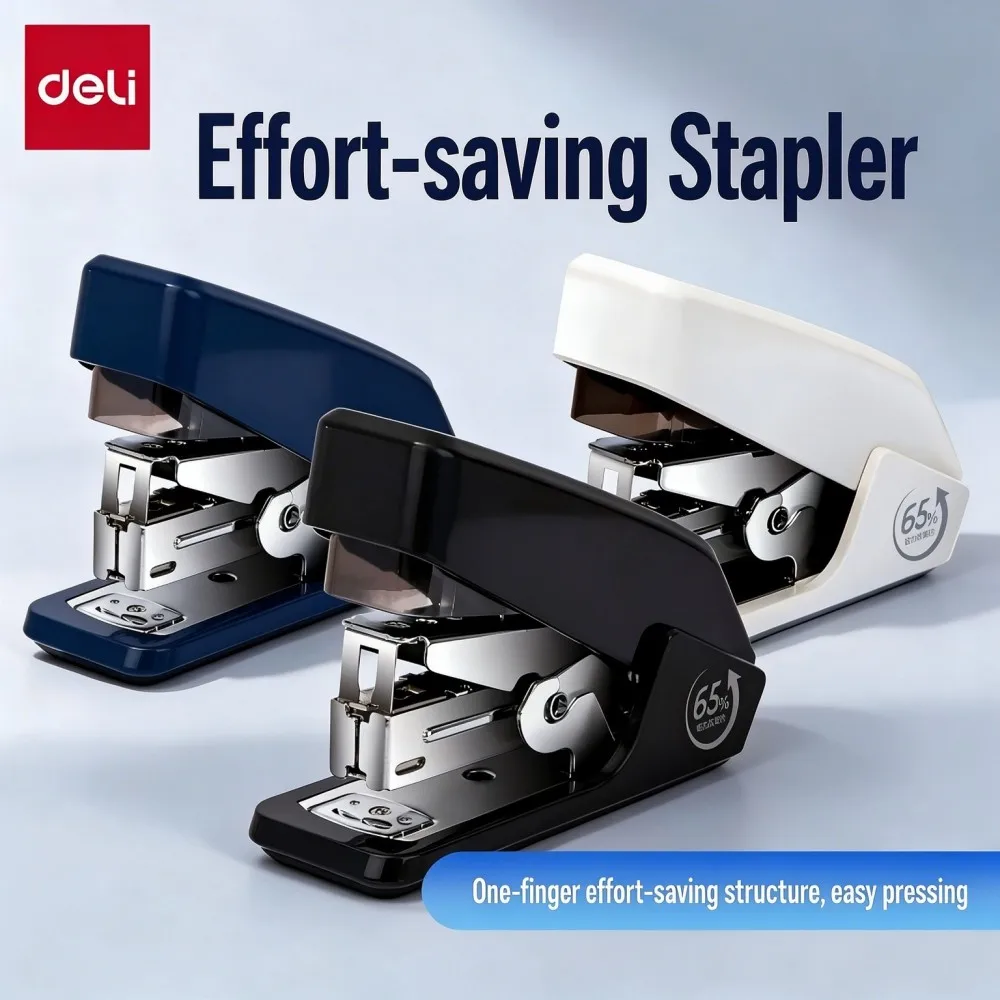 Deli Labor-saving Stapler, Office Stapler, Multi-functional Student Stapler, Binder for Stapling 20 Pages