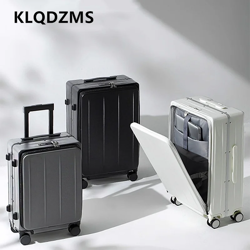 KLQDZMS Suitcase Aluminum Frame Boarding Box Girls Trolley Case 20