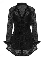 Plus Size Lace Flower Sheer T-Shirt And Cami Vest Suits For Women, 2026 V-Neck Tunic Strap Casual Top
