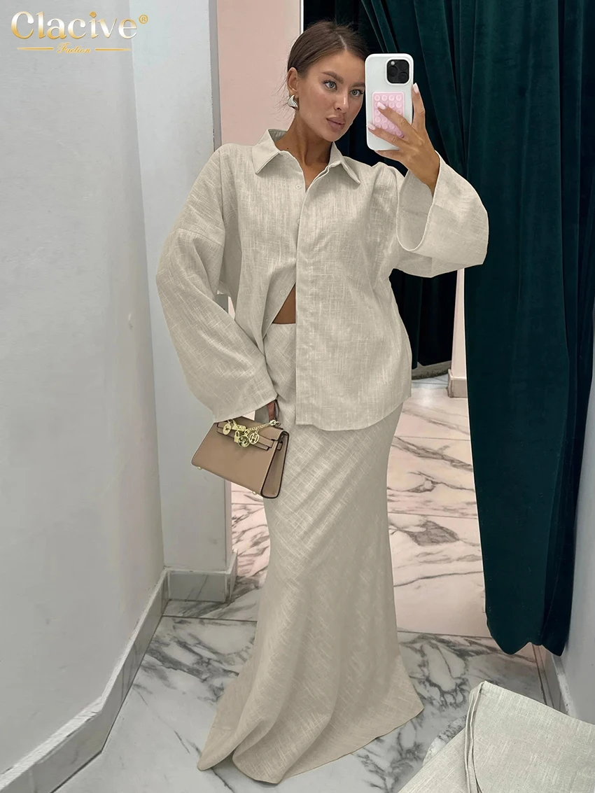 Clacive Fashion Свободный хлопковый