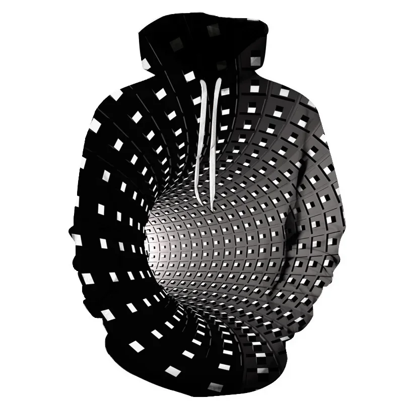 Мужской и женский свитер, весенний/Зимний классный персонализированный свитер с 3D рисунком и капюшоном, повседневный Свитер оверсайз
