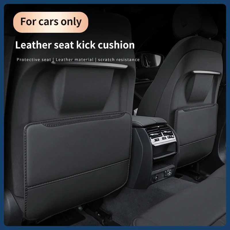 Car Anti-kick Pad Interior Pu Leather Auto Seat Back Protector Pads Anti Scratch Back Seat Organizer Car Accessories