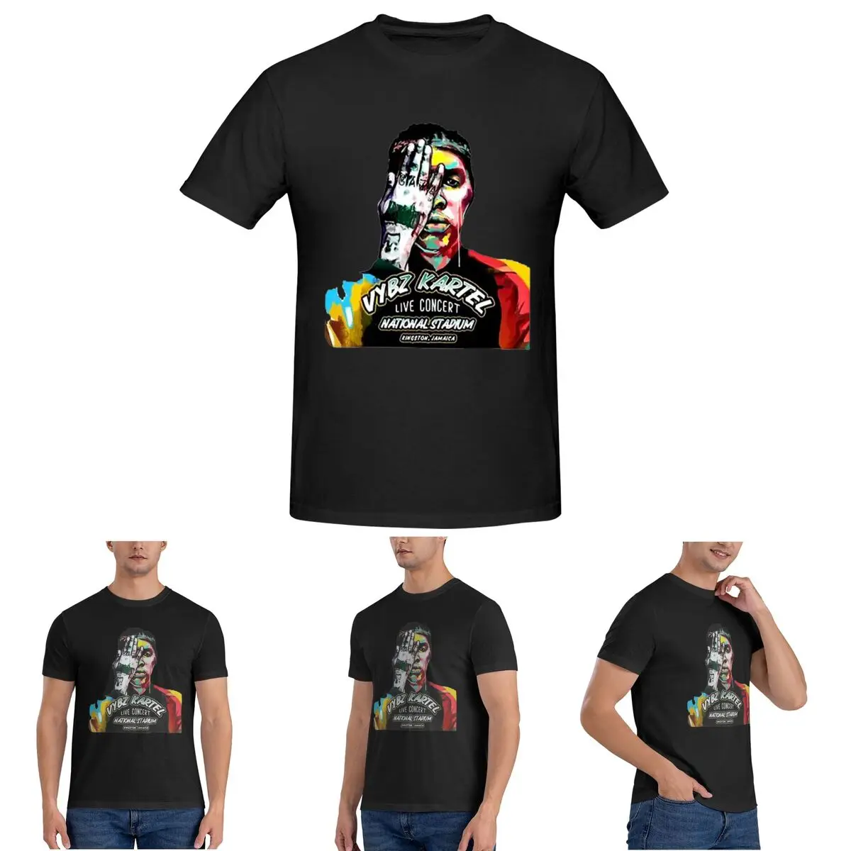 

A Di Teecha Aka Vybz Kartel Aka World Boss T-Shirt for Men Cotton Oversized T Shirts Men's Short Sleeve O-Neck Clothes Tops