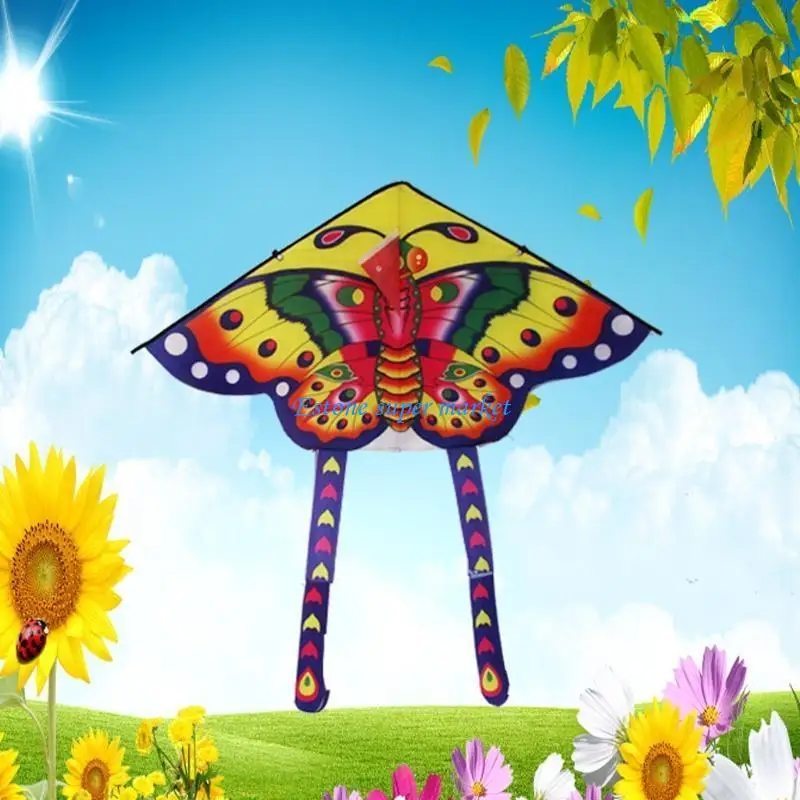 

090B Kite Beach Playing Toy Easy Flyer Colorful Spinner Kids Outdoor Gi