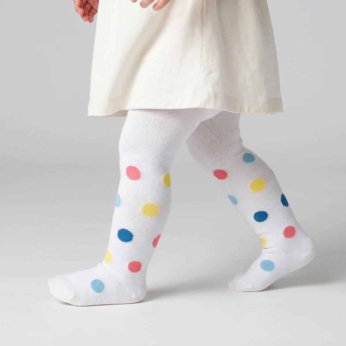 2 PCS Kids baby Leggings, Colorful Polka Dot Pattern, Medium Thickness, Suitable for Spring and Autumn.
