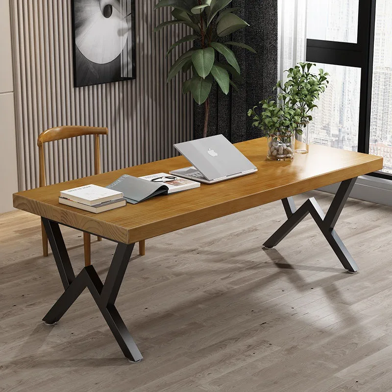 

Nordic solid wood desktop computer desk household simple desk bedroom desk large board table modern long workbench