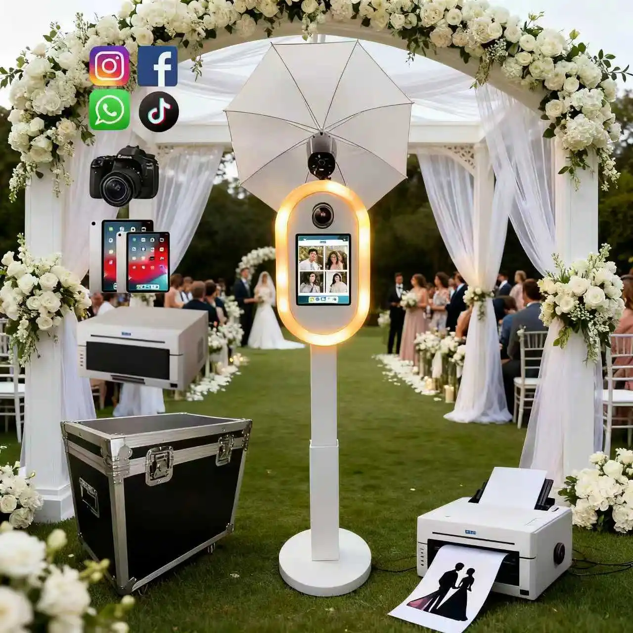 The Latest Elevator Base IPad Photo Booth, With Lightbox Advanced Technology IPad Photo Booth Enclosure