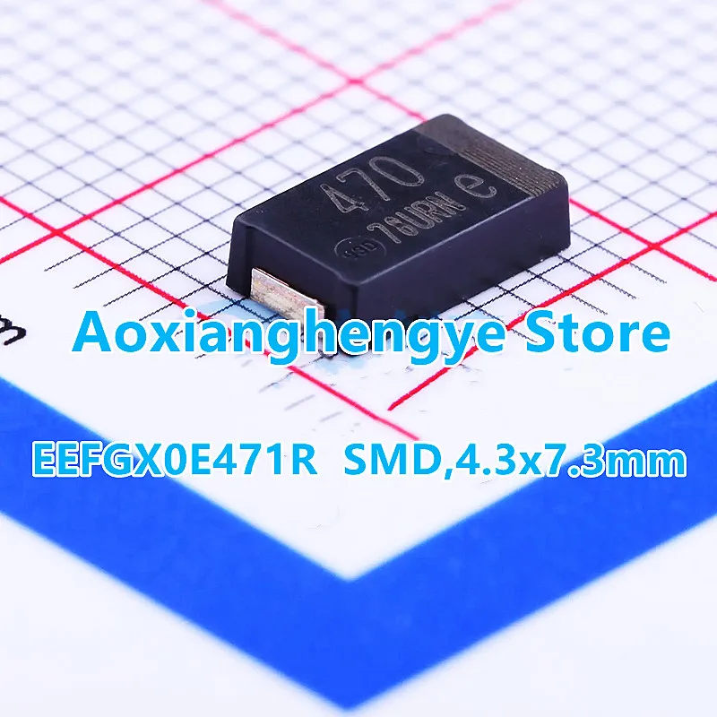 5PCS EEFGX0E471R 2.5V 470UF SMD 4.3X7.3MM Conductive Polymer Aluminum Electrolytic Capacitors