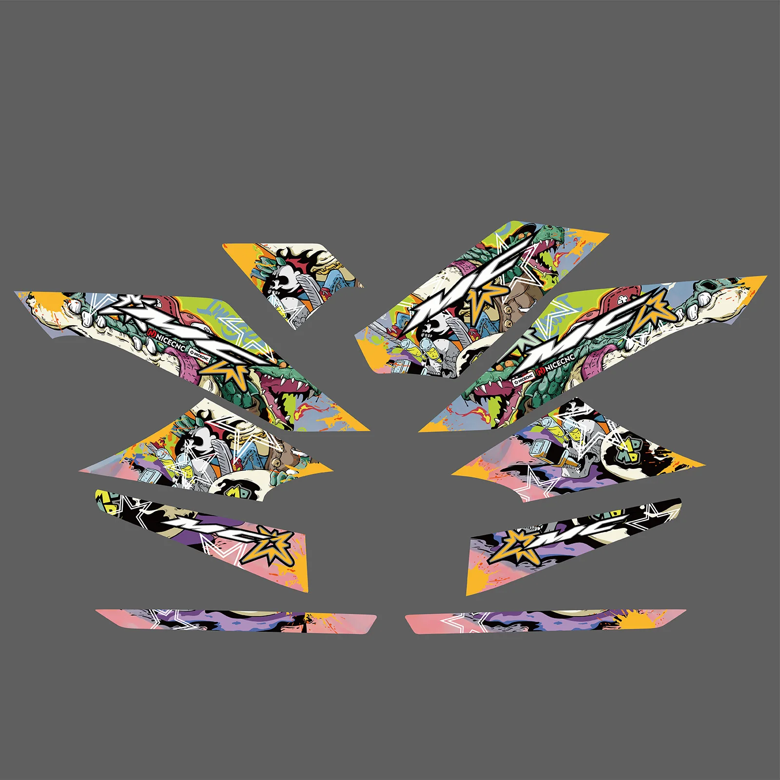 

NICECNC ATV Fairing Graphics Background Decals Sticker Kit For BODE MC-258 MC 258 All Years Customize MC258 Motorcycle Sticker