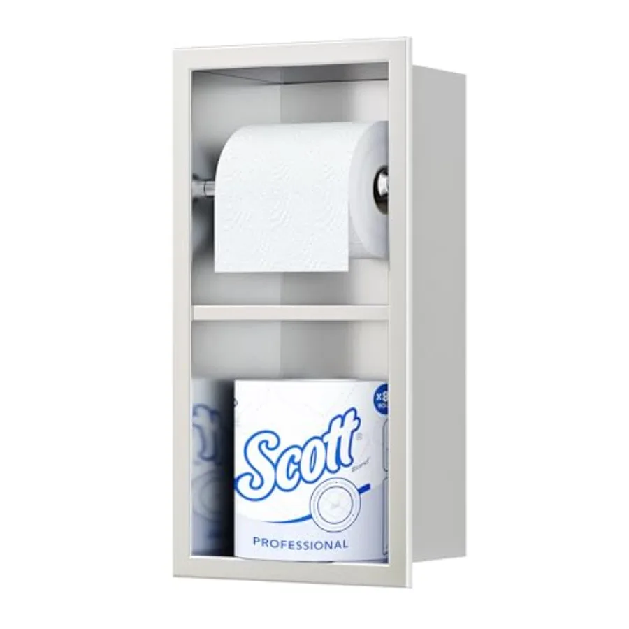 

Держатель для туалетной бумаги в современном гостиничном стиле, встраиваемый в стену, поворотный, из нержавеющей стали, для двух рулонов, матовый