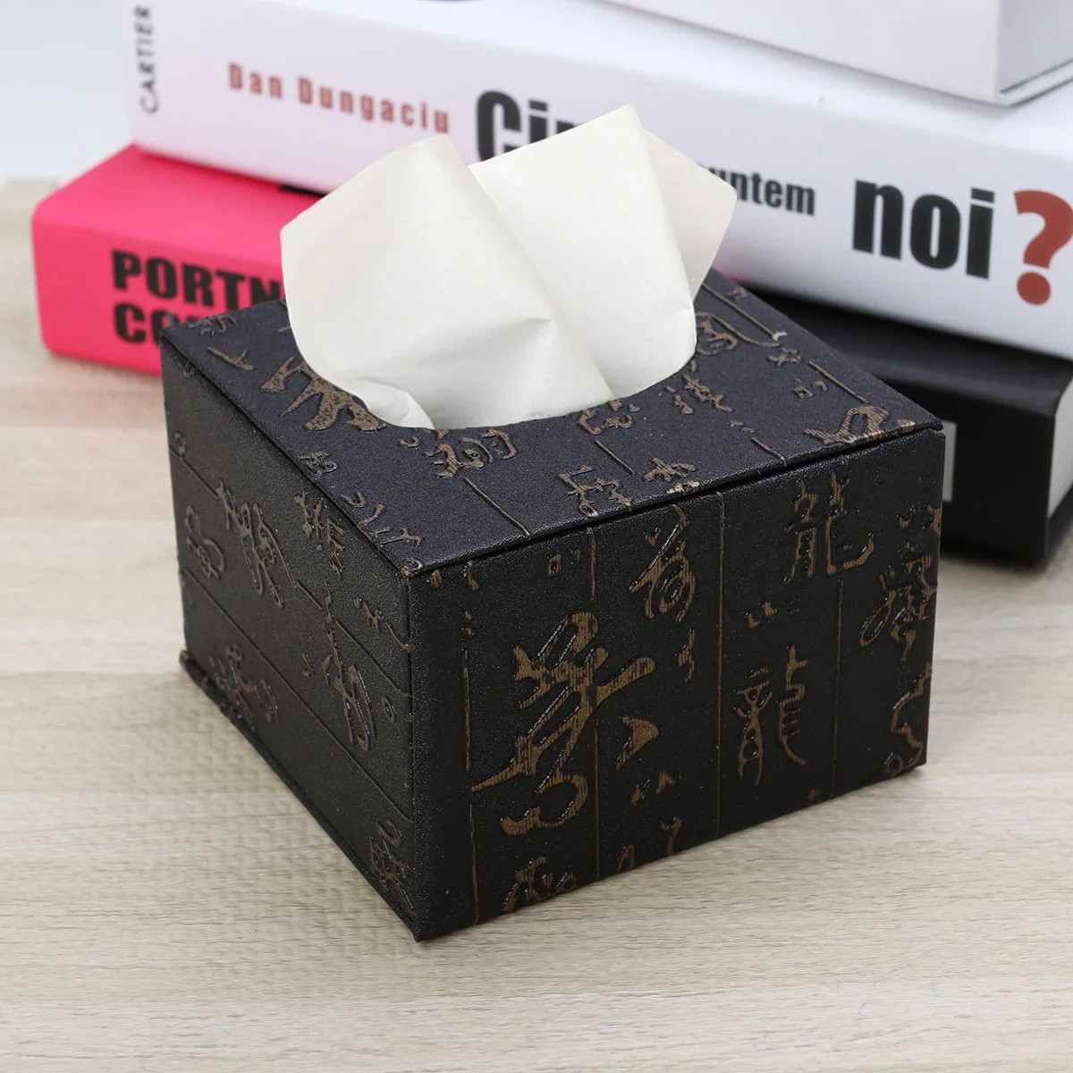 

Wooden Tissue Box Retro Room Kitchen Bathroom Office Car Square Paper Box Napkin Holder Storage Container