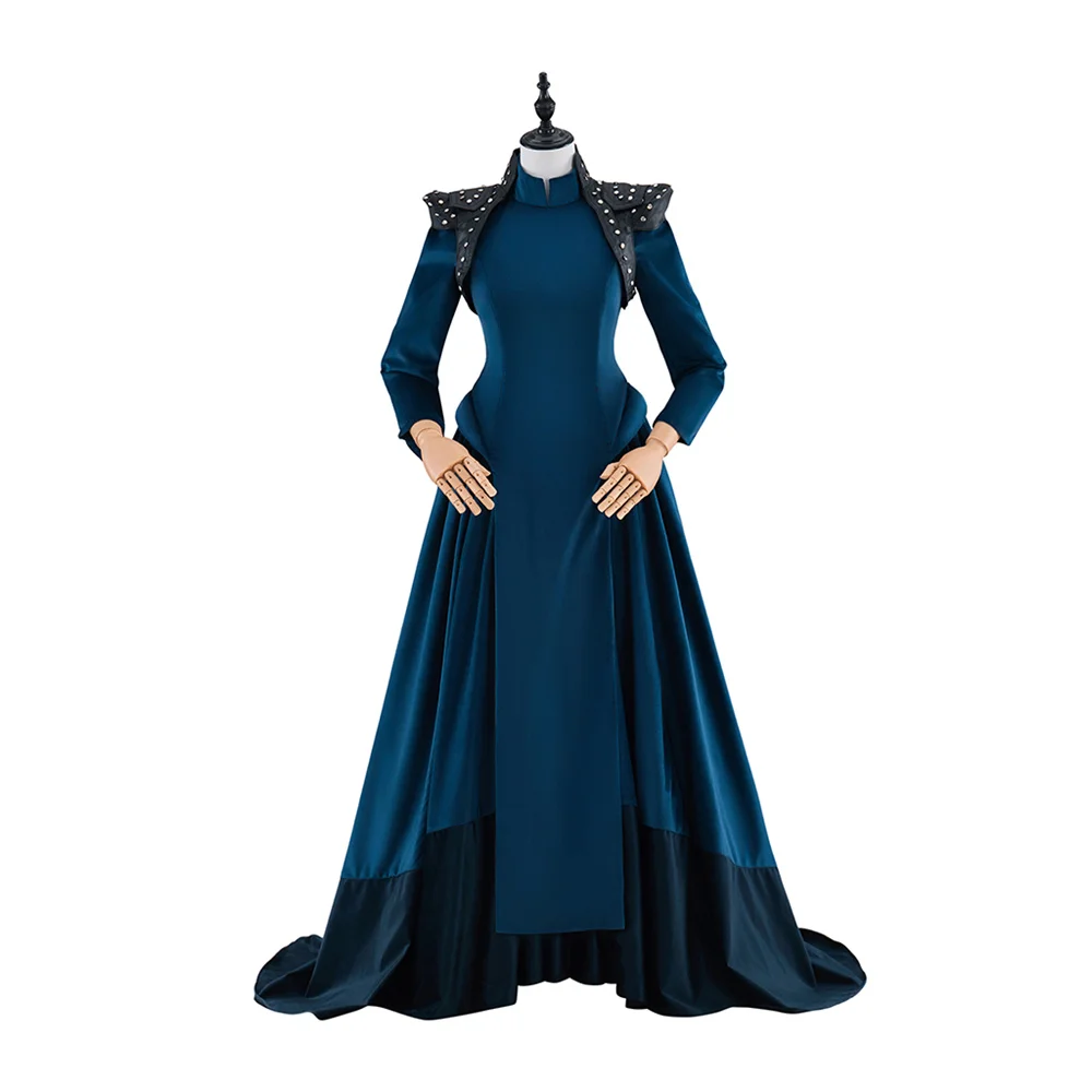 Moiraine Damodred Cosplay The Wheel of Time زي فستان أزرق بدلة معركة ملابس حفلات الهالوين كرنفال