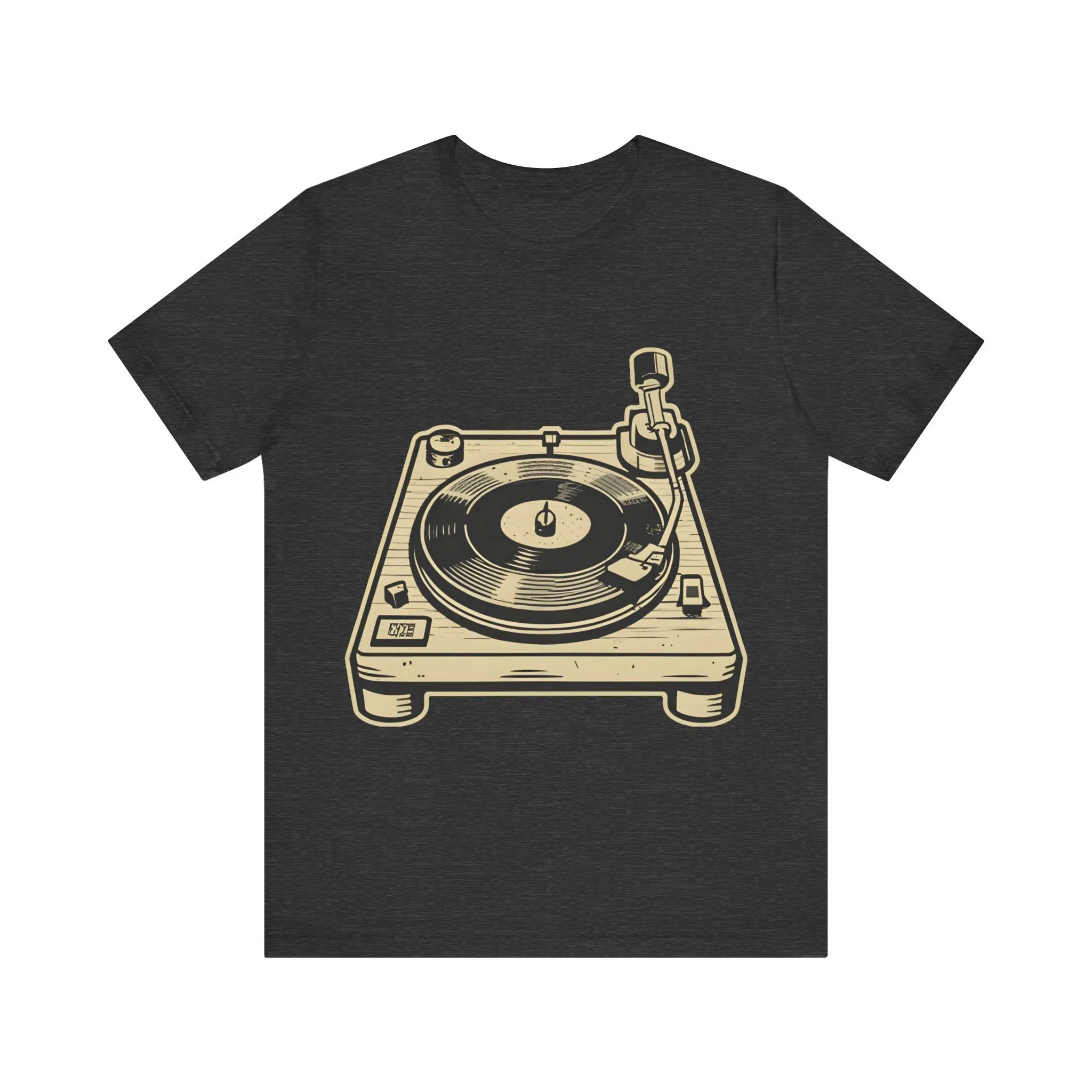 Vintage Turntable T Shirt Retro Dj Vinyl Record Player Design Classic Music Lover Men'S And Women'S Casual Streetwear Top