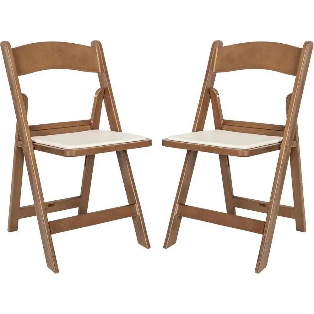 

Hercules Commercial Indoor/Outdoor Folding Event Chair, Wood Look, Weather-Resistant, Lightweight Design, Versatile Use, Set of