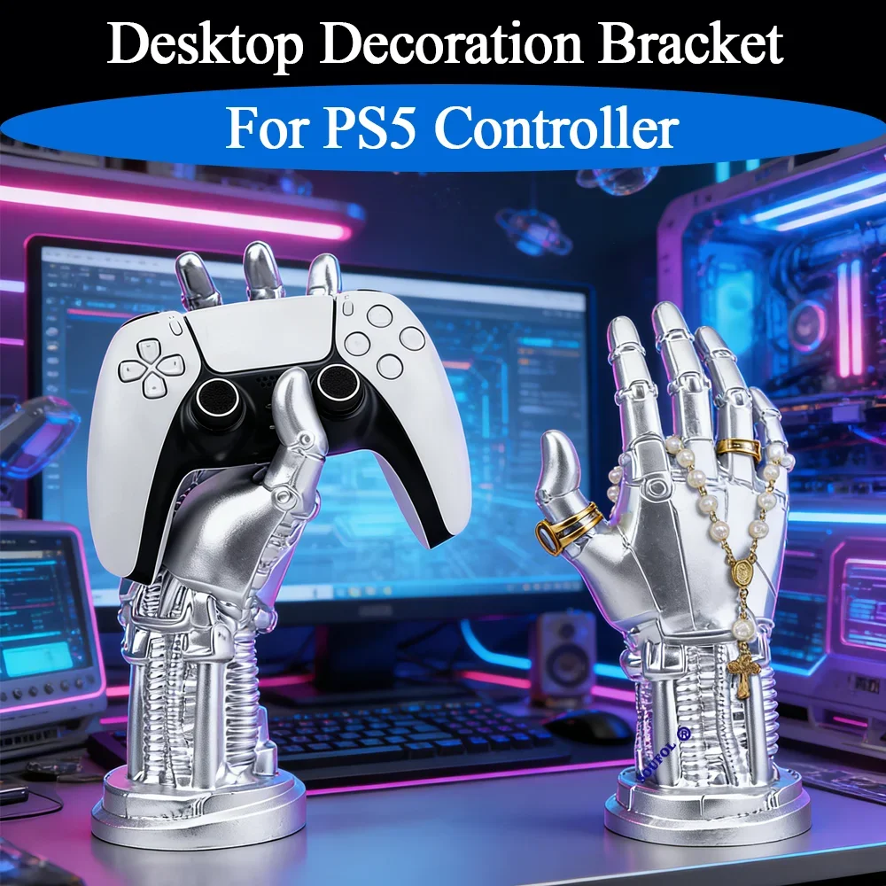1PCS Stylish Versatile Cyberpunk Robot Stand For PS5 Creative Desktop Decoration Bracket For PS4/PS5/Xboxs Series Game Accessory