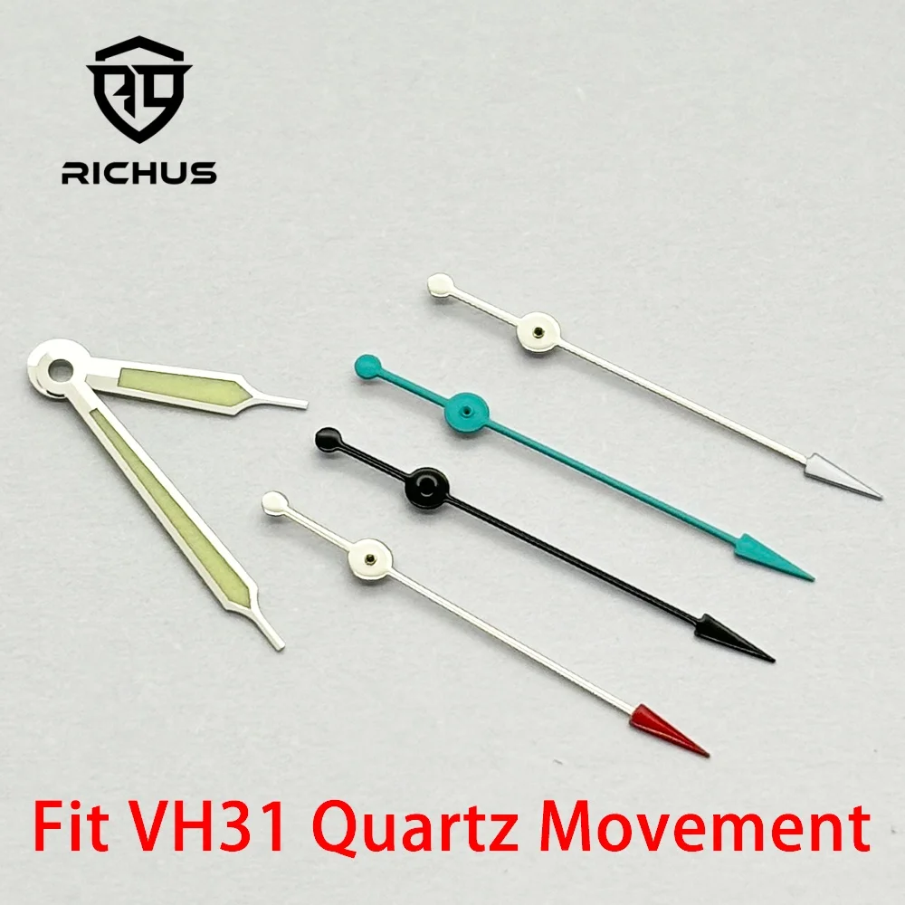RICHUS Green Luminous Watch Hands for VH31 Quartz Movement Watch Accessories Fit VH31 Quartz Movement Watch Accessories