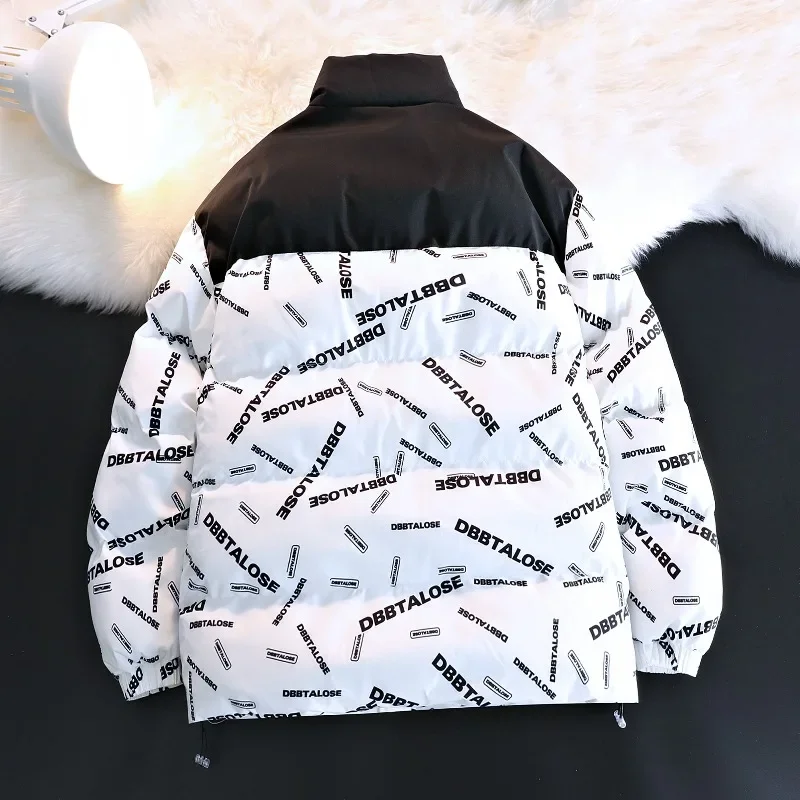 الخريف الشتاء عالية الرقبة سميكة مبطنة بالقطن سترة مريحة معطف القطن زوجين ملابس رياضية مبطنة بالقطن ملابس مريحة #6