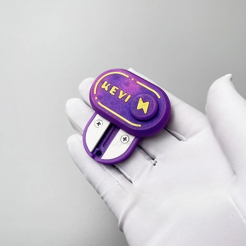 KEYIEDC Chord Dingding 3D Printed Direct-Push Rotating Fingertip Card Pushing Decompression Toy