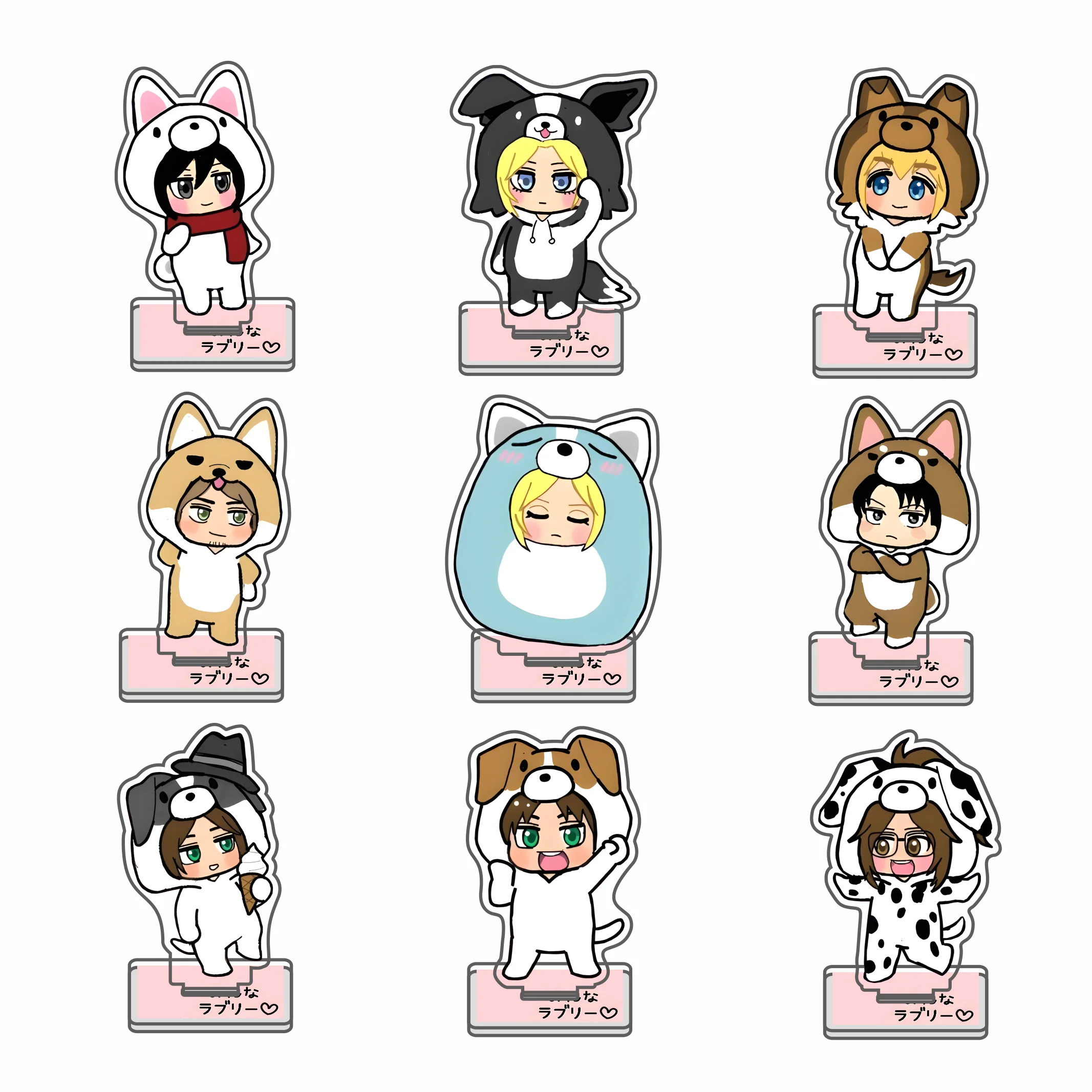Anime Attack on Titan 10cm Acrylic Stand Armin Arlert/Eren Yeager Tabletop Decorations Accessories Decor Gifts Exquisite Product