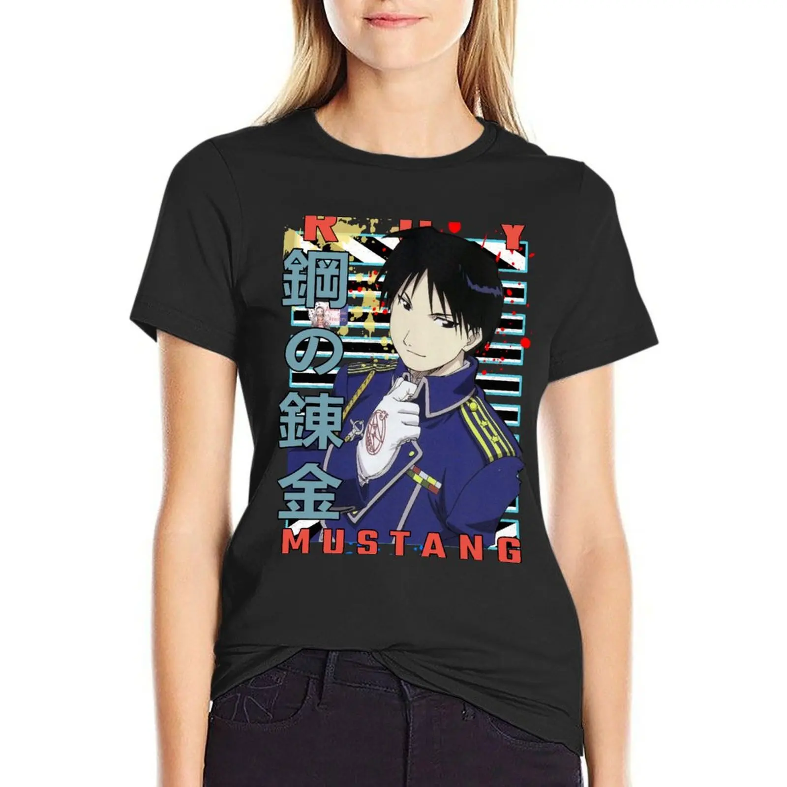 Roy Mustang Fullmetal Alchemist Brotherhood Hagane no renkinjutsushi Urban Design T-Shirt Female clothing tops for Women