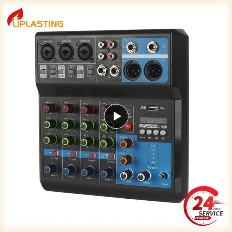 AUDIO 4 5 Channel Professional Portable Mixer Sound Console Computer Input 48v Power Live Broadcast A4 A5 PK TEYUN JIY