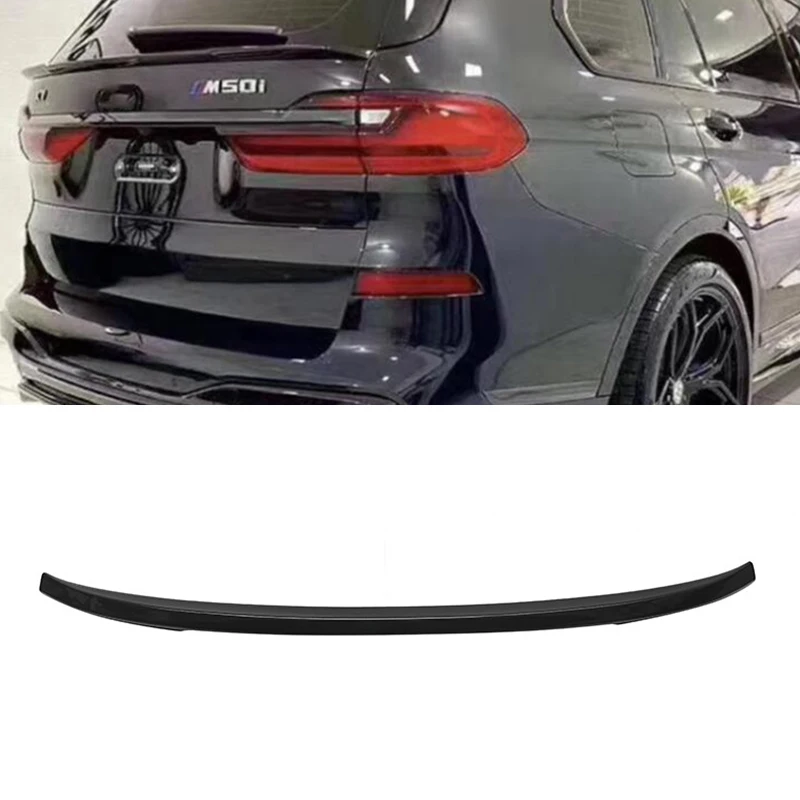 

For Rear Tail Lights Spoiler Accessory New BMW X7 G07 Car Trunk Black Lip Wing ABS Plastic Body Kit 2018-2023 Year