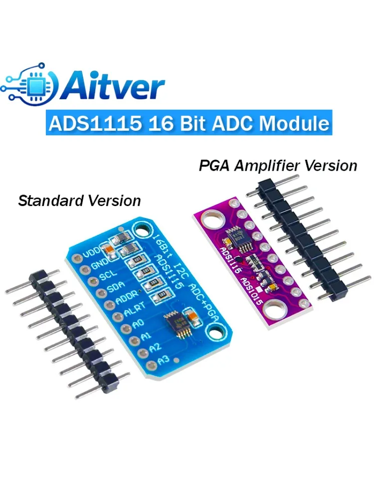 Module ADC 16 bits ADS1115, Version Standard I2C 4 canaux et Version PGA pour Arduino ESP32 Raspberry Pi