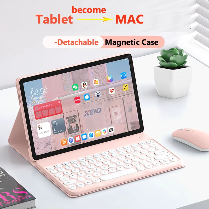 

Чехол для Huawei Honor Pad X7 8,7 дюйма 2025 JMS-W09 JMS-L09 2025 с клавиатурой для Honor Аксессуары Беспроводная клавиатура и мышь