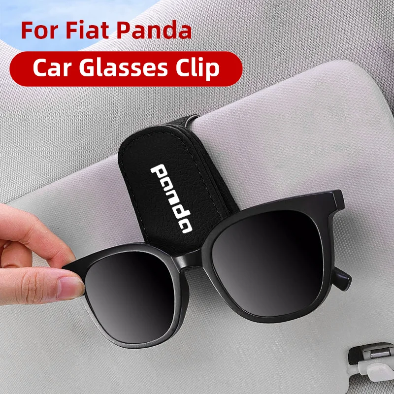 Car Sun Visor Sunglasses Hanger Clip For Fiat Panda 2011 2008 2009 Coss4x4 Eyeglass Holder Magnetic Glasses Mount Ticket Clip