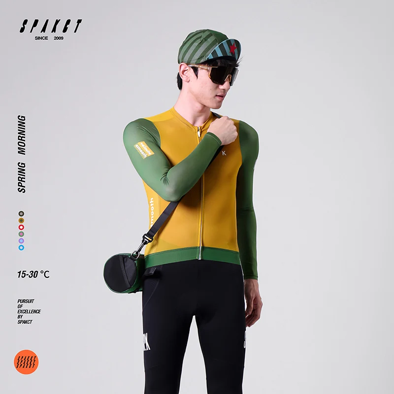 

SPAKCT 2025 Men's Long-Sleeved Cycling Jersey Breathable Professional Spring Outdoor Riding Equipment for Mountain And Road Bike