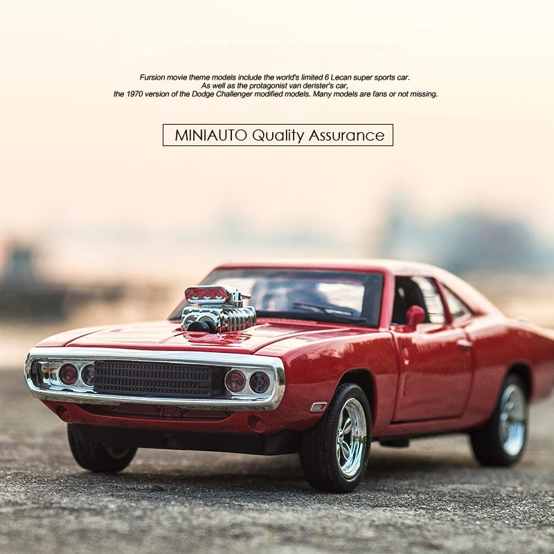 New 1:32 Dodge Charger Alloy Musle Car Model Diecast & Toy Metal Vehicles Sports Car Model Simulation Sound Light Gift