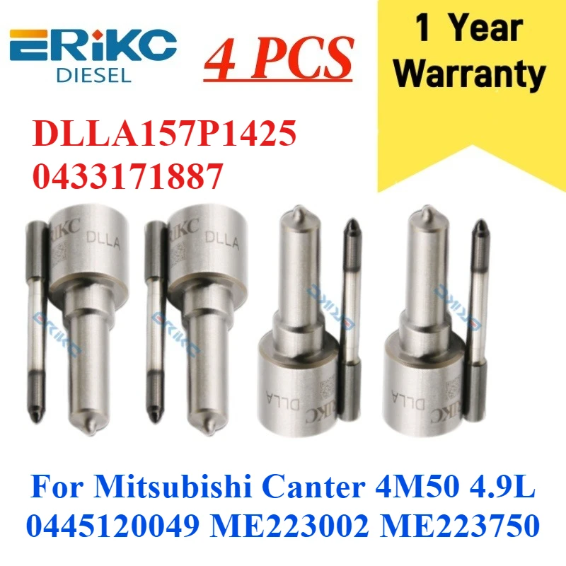 Common Rail Nozzle DLLA 157 P 1425 DLLA157P1425 0433171887 for Mitsubishi Canter 4M50 4.9L 0445120049 ME223002 ME223750