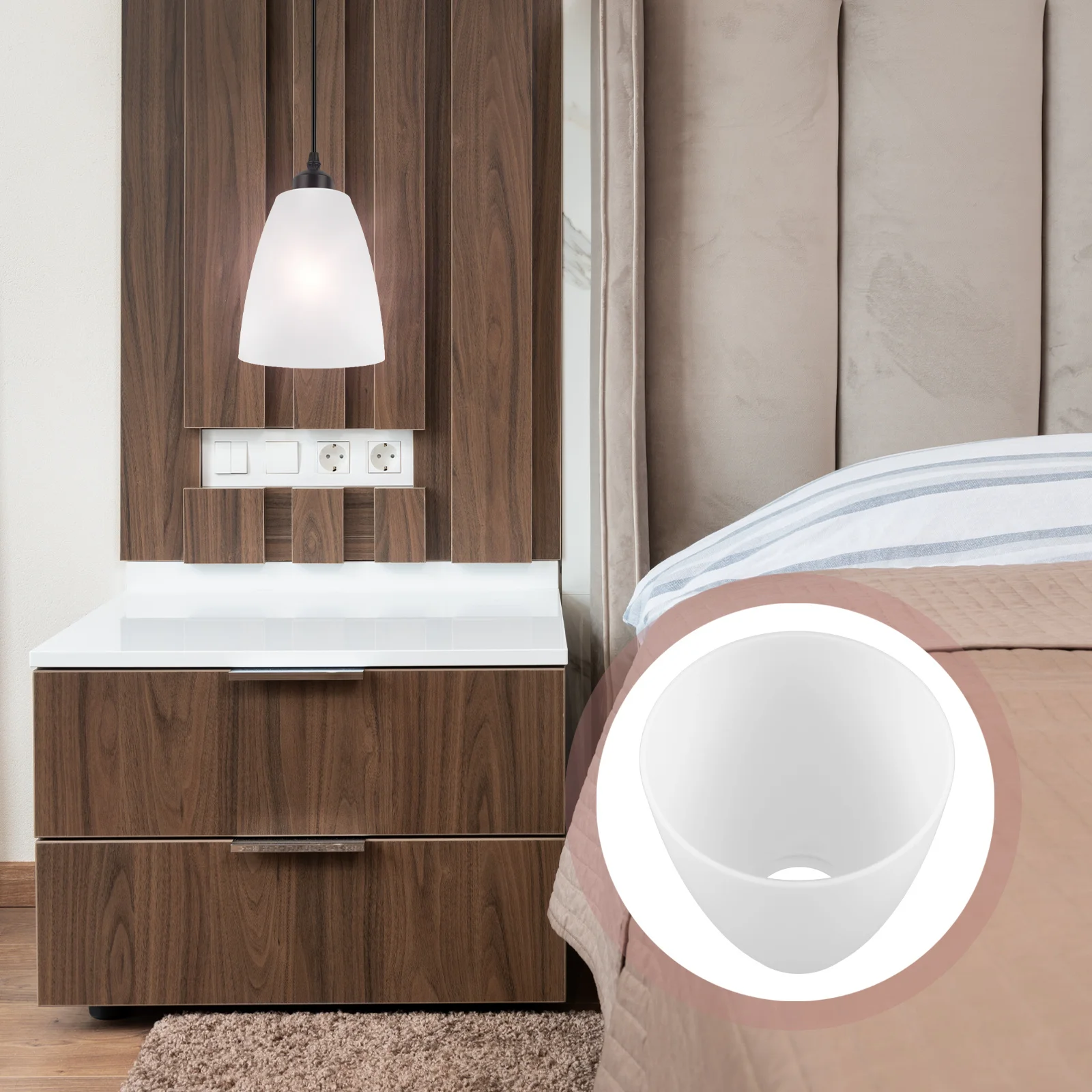 Simple Plastic Lampshade Floor Light Bedroom Living Room Dustproof Insect Resistant Easy Install Replacement Lamp Shade