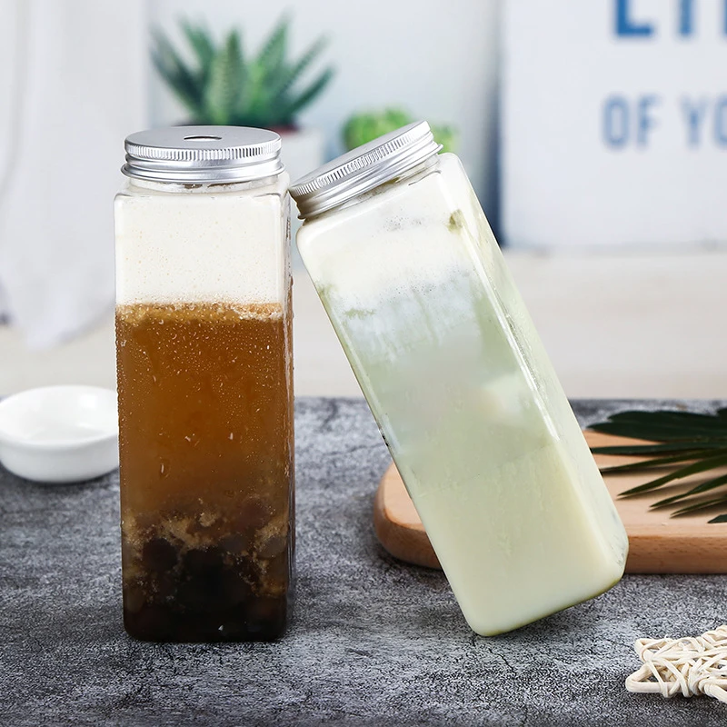 500ml Portable Fruit Juice Cold Brewed Tea Bottle Empty Transparent Plastic Beverage Bottle Disposable Milk Tea Bottle Kitchen