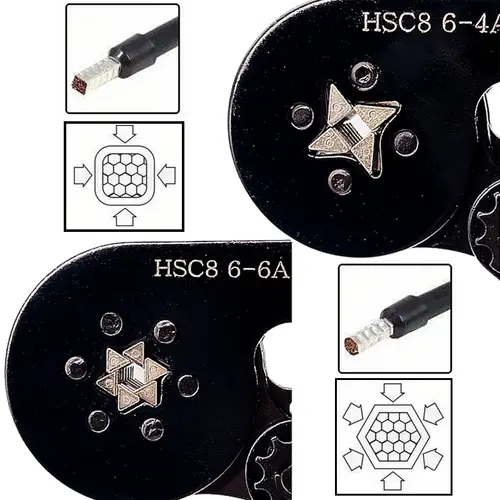 Boxed VE Tubular Crimp Terminals,Cable Electrical Connector,Insulated Wire Connectors,Tube Type Terminal Crimping Pliers HSC86-4 - Image 4
