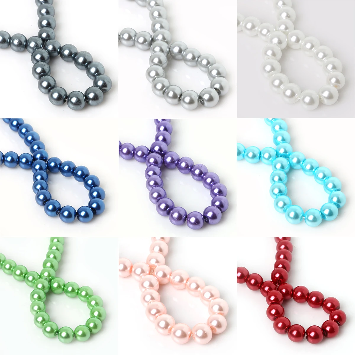 4/6/8/10mm Glass Beads Imitation Pearls Beads Round Pearl Beads For Jewelry Making Bracelet Necklace DIY Jewelry Findings