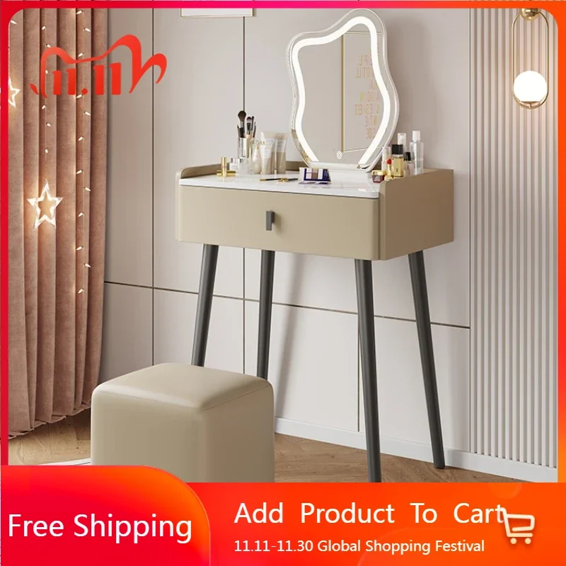 

Luxury Dressing Table European Storage Makeup Chest Mirror Cabinets Drawers Coiffeuse Mesa De Maquillaje Home Furniture