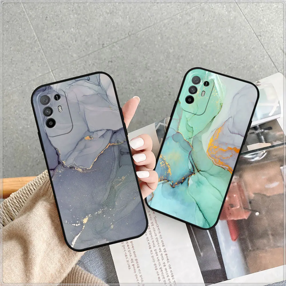 Pink Gold Marble Art Fashion Case For  OPPO A98 A94 A93 A92 A78 A77 A74 A73 A71 A60 A58 A57 A55 A54 A53 A38 A31 A17 A16 A15 Case