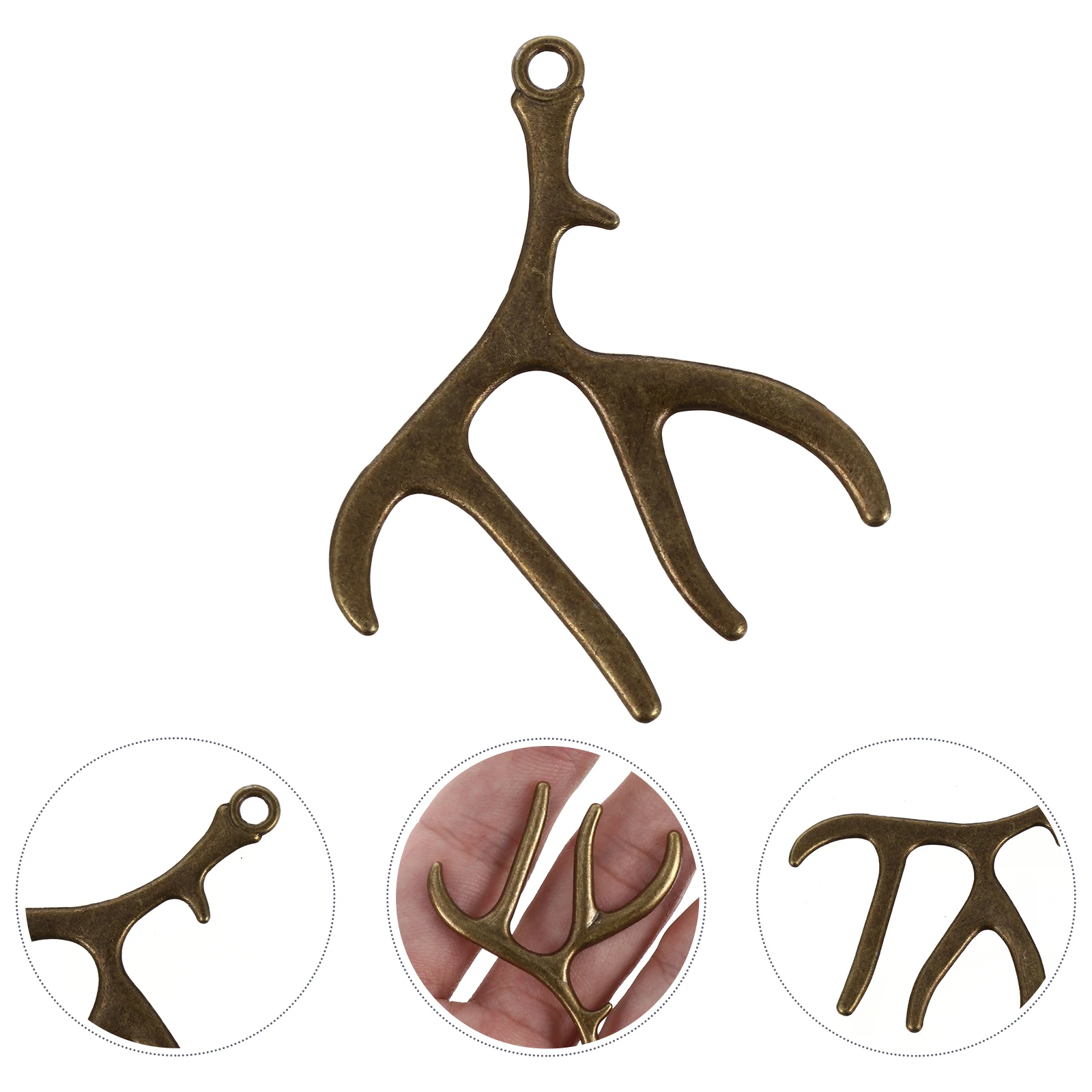 

30Pcs Antler Charms Necklace Bracelet Pendant Classic Xmas Elements DIY Jewelry Making Supplies Gifts Antler Charms