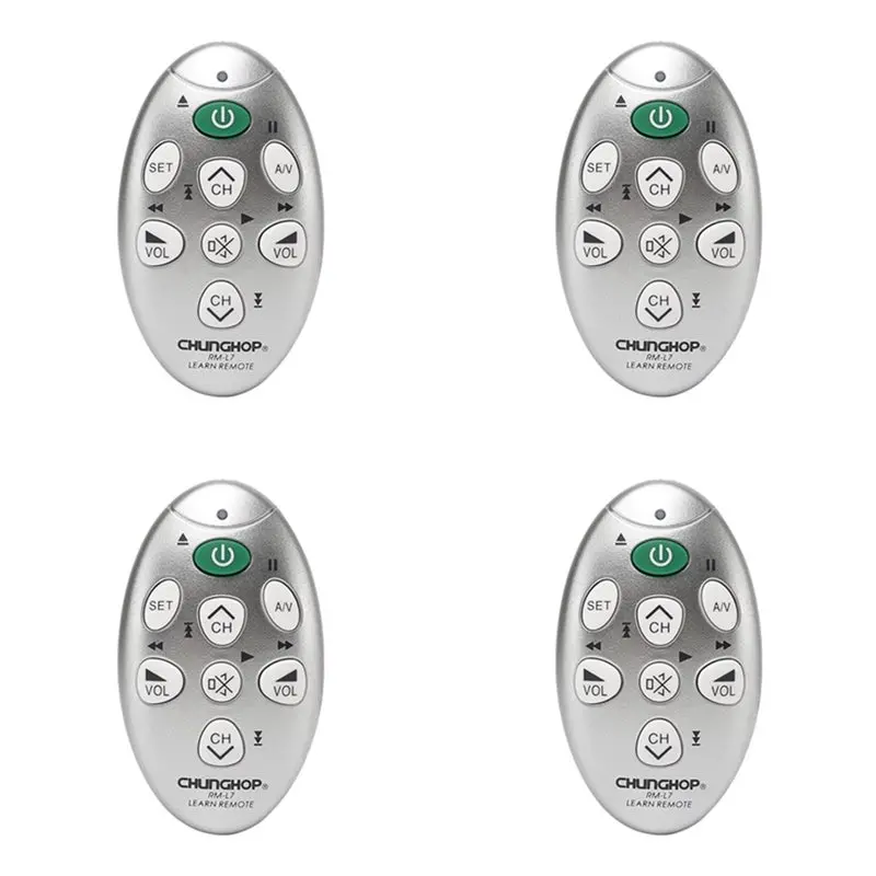4X CHUNGHOP RM-L7 Mini Universal Infrared Learning Remote Control Use For TV/SAT/DVD/CBL/DVB-T Copy Function Replacement