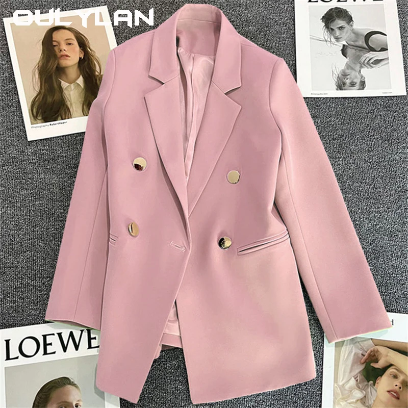 Small suit Top Coat 2024 Spring Fall elegant solid women casual office women's jacket top fashion long-sleeved women's fashion