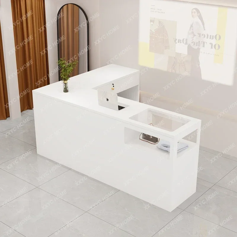 Y Aesthetic Design Reception Desk Beauty Modern Simple Bar Counter Professional Dining Escritorio Para Oficina Trendy Furniture