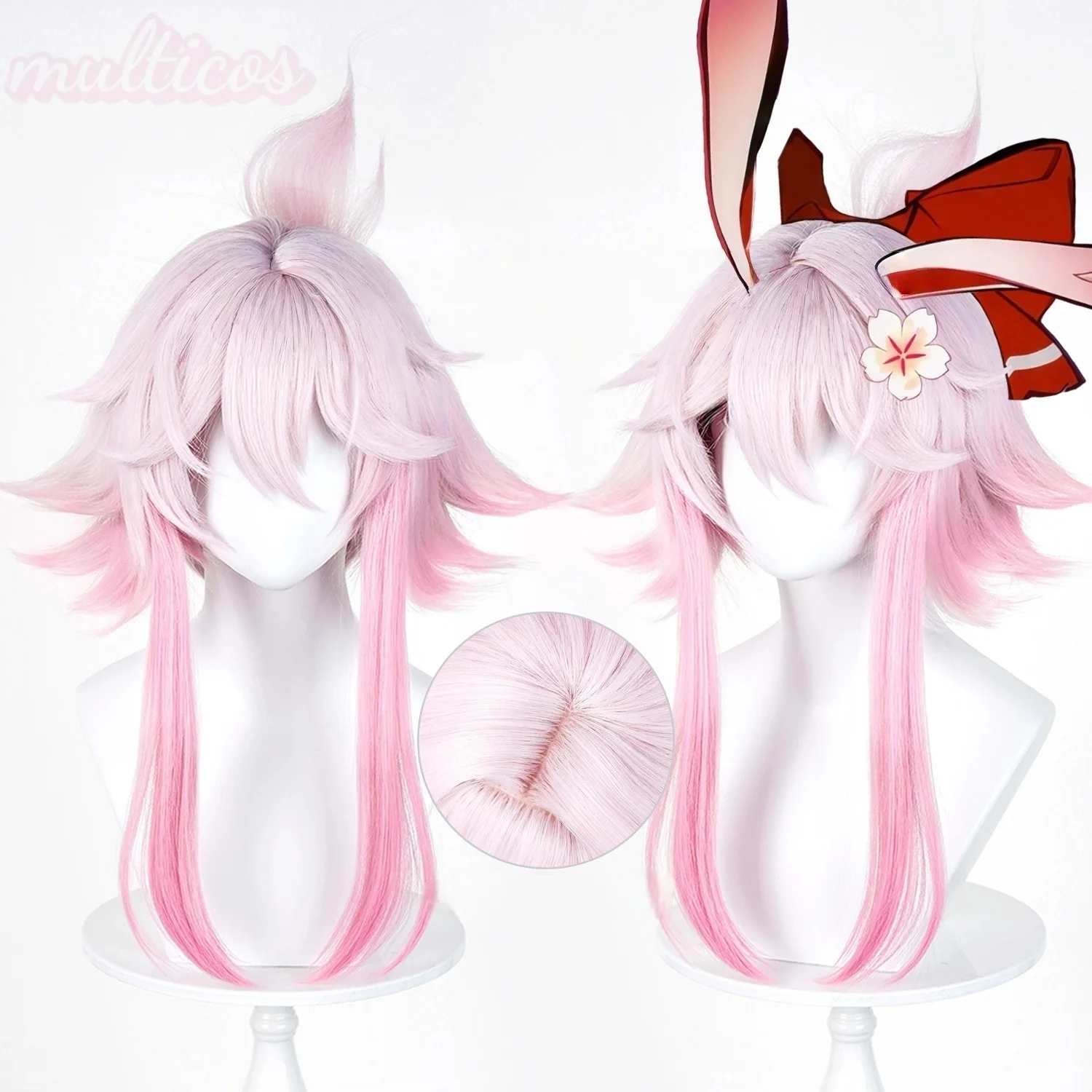 

Game Honkai Star Rail SP Evanescia Cosplay Wig Short Pink Heat Resistant Synthetic Wigs + Free Wig Cap