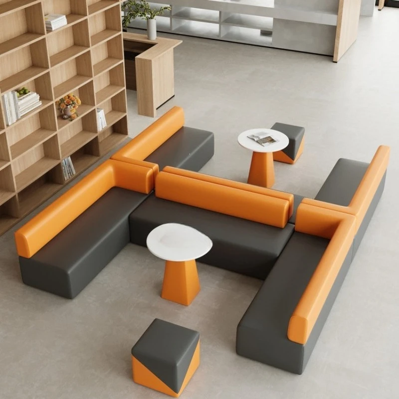 Modern Office Training Library Waiting for Visitors Special-shaped Rest Area Combination