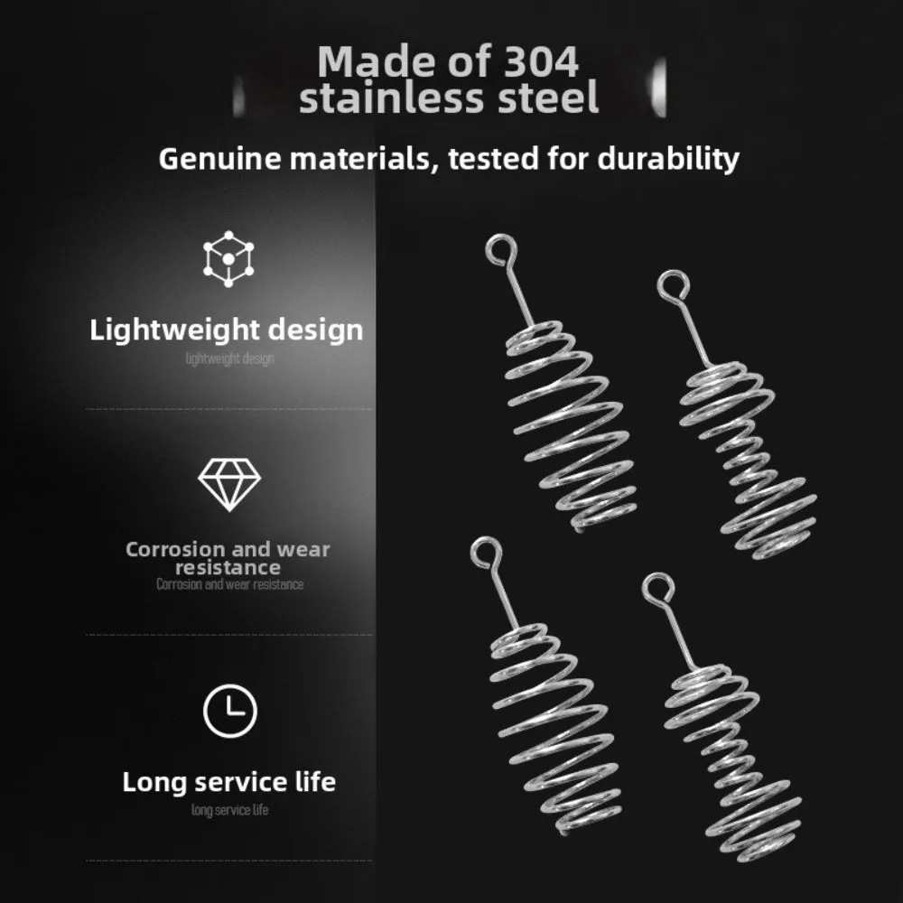 100pcs Gold Plated Fishing Spring Hook 100PCS Per Bag Barbed Design Explosion Fishing Hook Spring Action Lure Rig Design