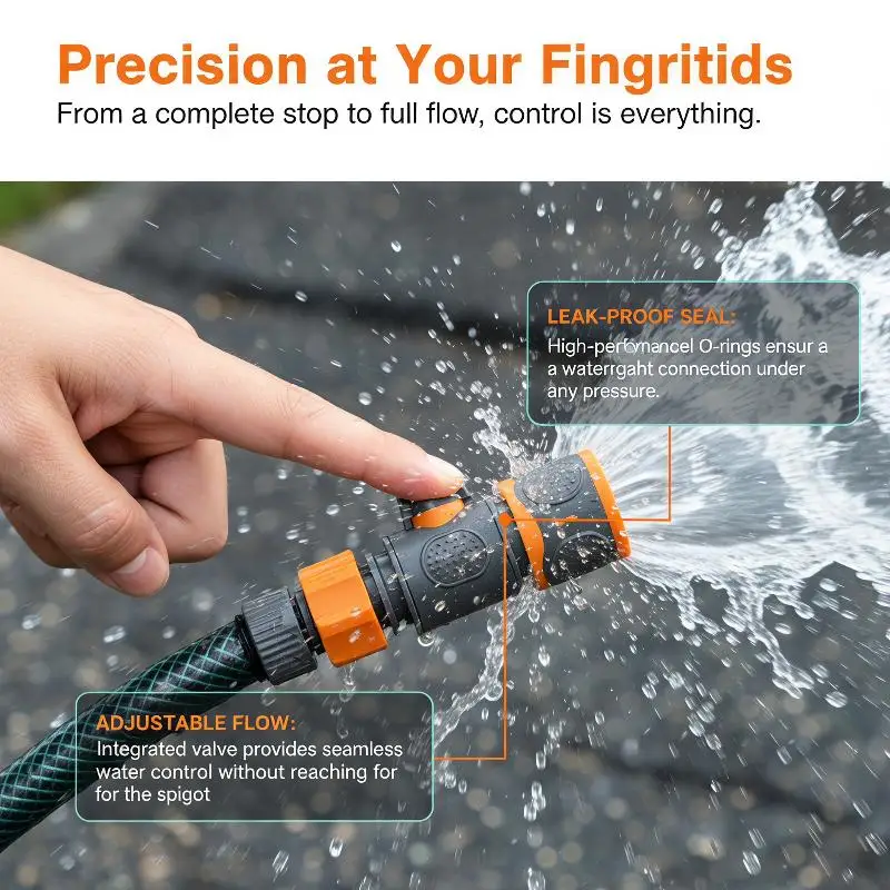 1/3 Pcs Durable Garden Hose Quick Connector Stop Water Tap Pipe Fitting for Home Lawn Watering Car Wash Gardening