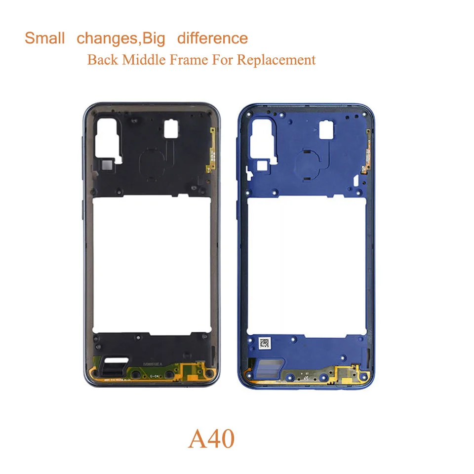 Carcasa de Marco medio con bisel, cubierta de placa media con reemplazo de llave lateral para Samsung Galaxy A20, A30, A40, A50, 10 unidades por lote